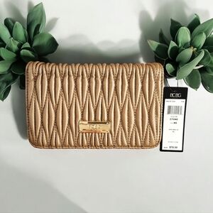 BCBG Quilted Crossbody Bag-Stone